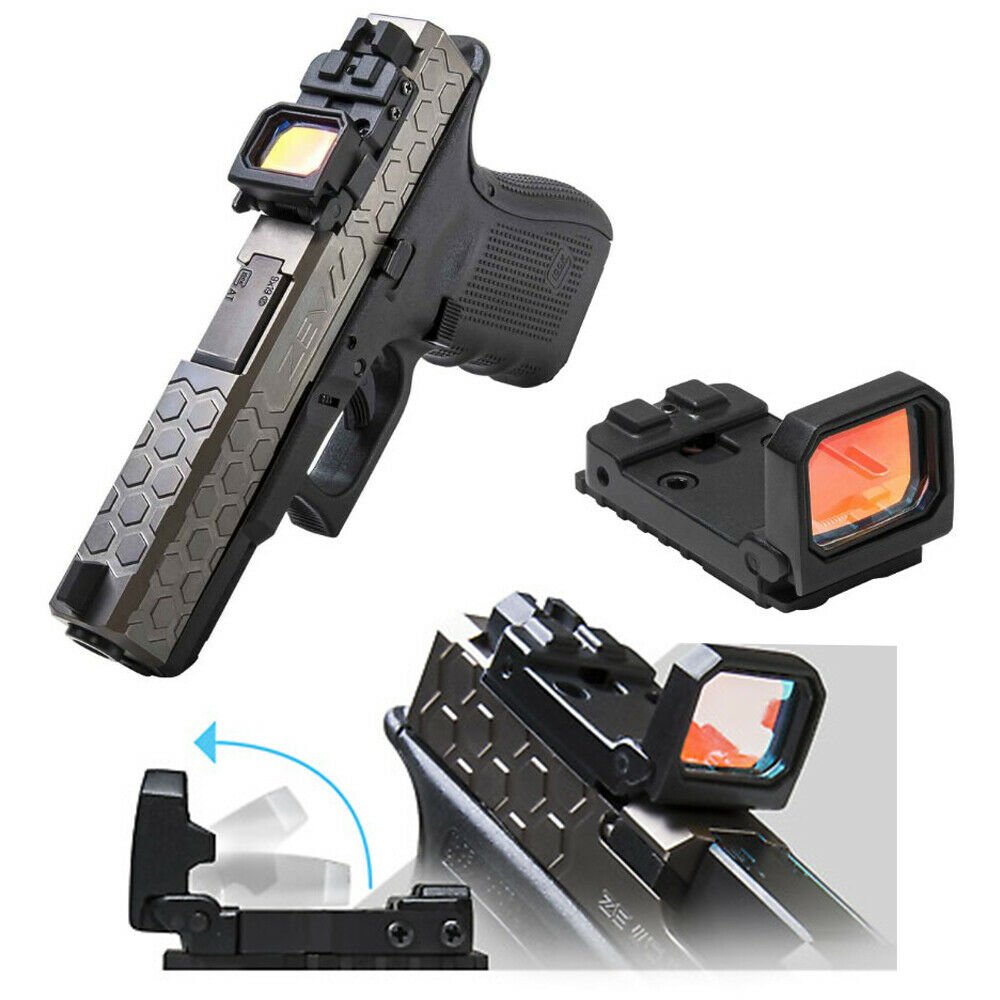 Red Dot Sight Pro With Flip-Up Design - Tactical Optic With RMR Mount For Rifles & Pistols