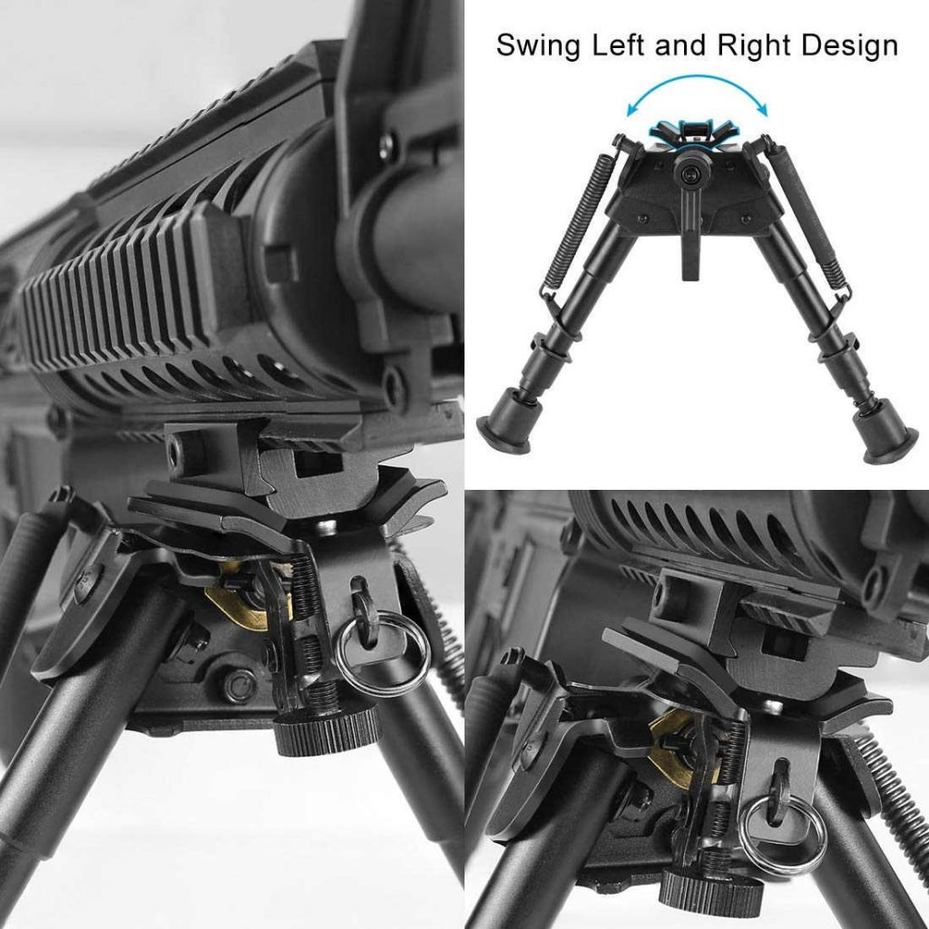 Harris style 69 Inch Tactical Swivel Bipod with Built in Podlock