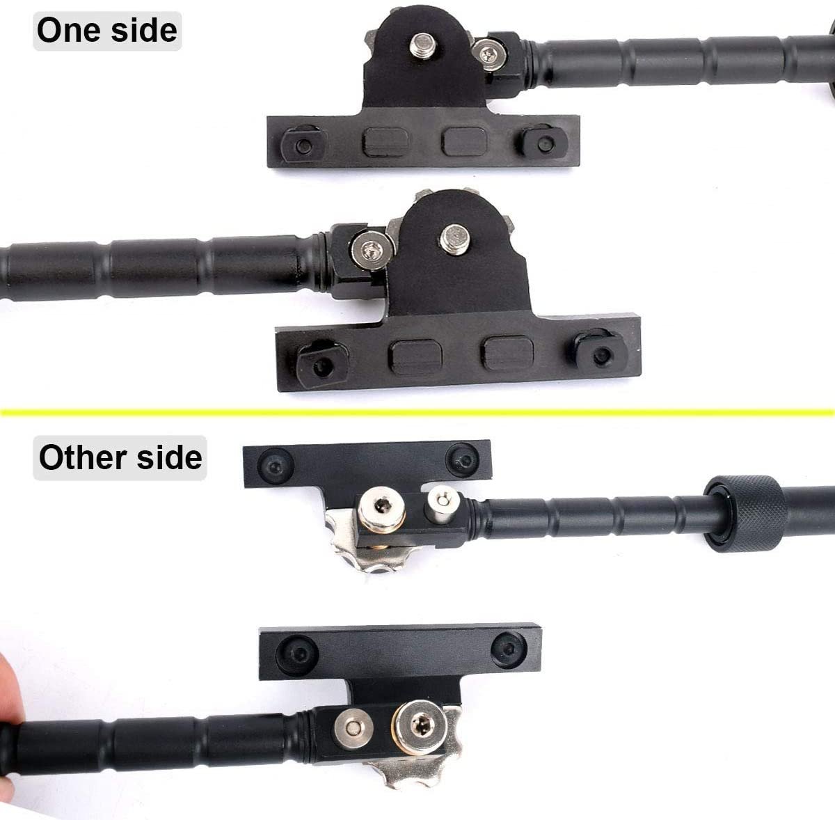 V8 Rifle Bipod Side Mount Adjustable Folding Legs 6.5-9'' For Rifle M-LOK Rail 